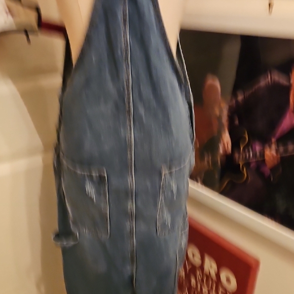 Women's Denim Overall Dress - Picture 6 of 7